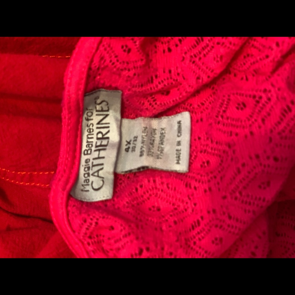 Maggie Barnes for Catherine’s pink short sleeve